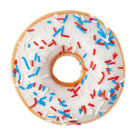 Krispy Kreme Patriotic Sprinkled Ring Doughnut
